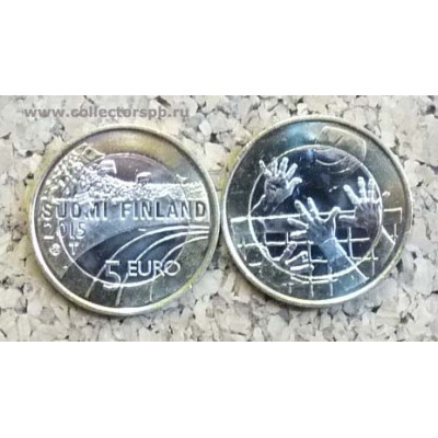 Монета 5 евро 2015 г. Финляндия. "Волейбол".